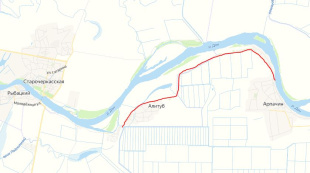 Автомобильная дорога общего пользования вдоль реки Дон,  соединит х. Алитуб и х. Арпачин